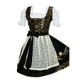 thumbnail image 1 of Edelweiss Creek 3 Piece Short German Oktoberfest Dirndl Dresses for Women - Black and Gold, 1 of 6