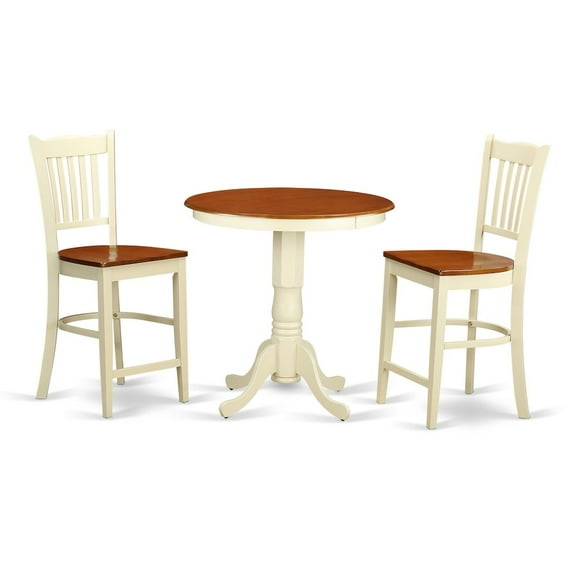 Eden 3 Piece Comb Back Dining Table Set