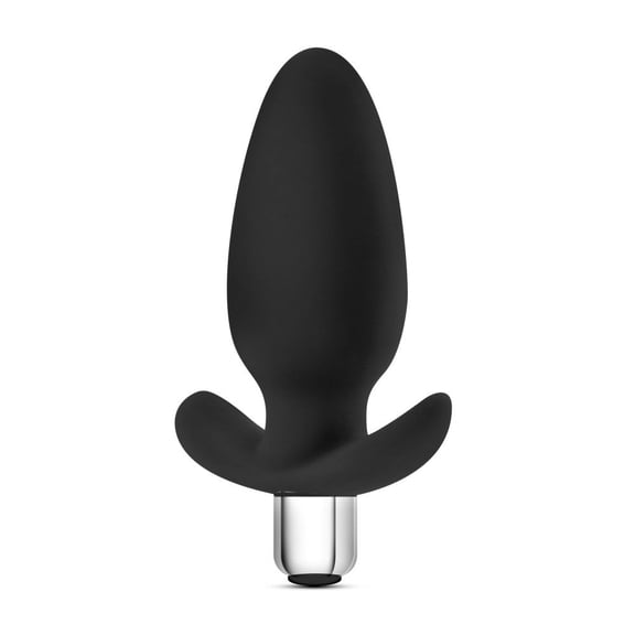 Eden 4.5 Inch Vibrating Plug with Handle, Silicone, Waterproof, Black