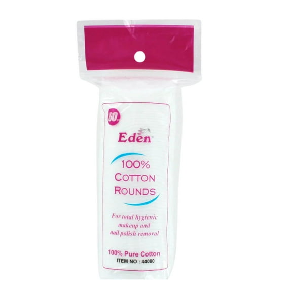 Eden 60Ct Cotton Rounds 100% Pure Cotton