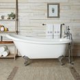 thumbnail image 1 of Eden 62 Inch Acrylic Slipper Clawfoot Tub - Rim Faucet Drillings - Imperial Ball & Claw Feet, 1 of 2