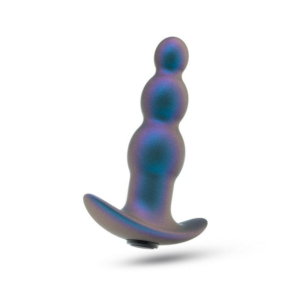 Eden Anal Adventures Matrix - Silicone Expedition Vibrating Plug, Progressive Beads, 10 Vibration Modes, USB Rechargeable, Blue