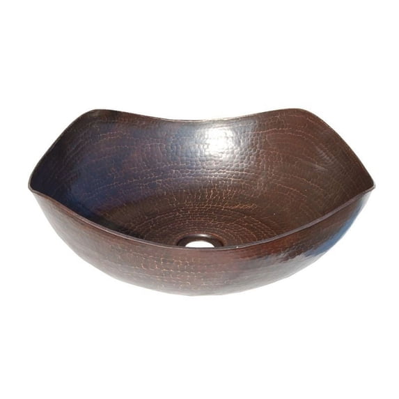 Eden Bath EB-C011AD Arched Edges Copper Vessel Sink- Antique Dark Copper