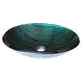 thumbnail image 1 of Eden Bath EB-GS03 Teal Glass Vessel Sink with Embossed Pattern, 1 of 7