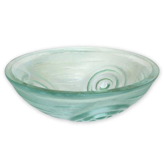 Eden Bath EB_GS21 Bathroom Clear Swirls Tempered Glass Vessel Sink