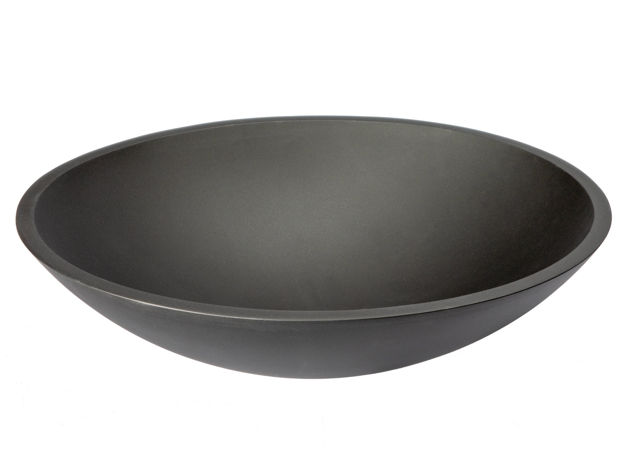 Matte Black Oval Tempered Glass Above-Counter Sink