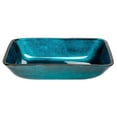 thumbnail image 1 of Eden Bath EB-GS67 13 in. Rectangular Foil Glass Vessel Sink, Turquoise Blue, 1 of 9
