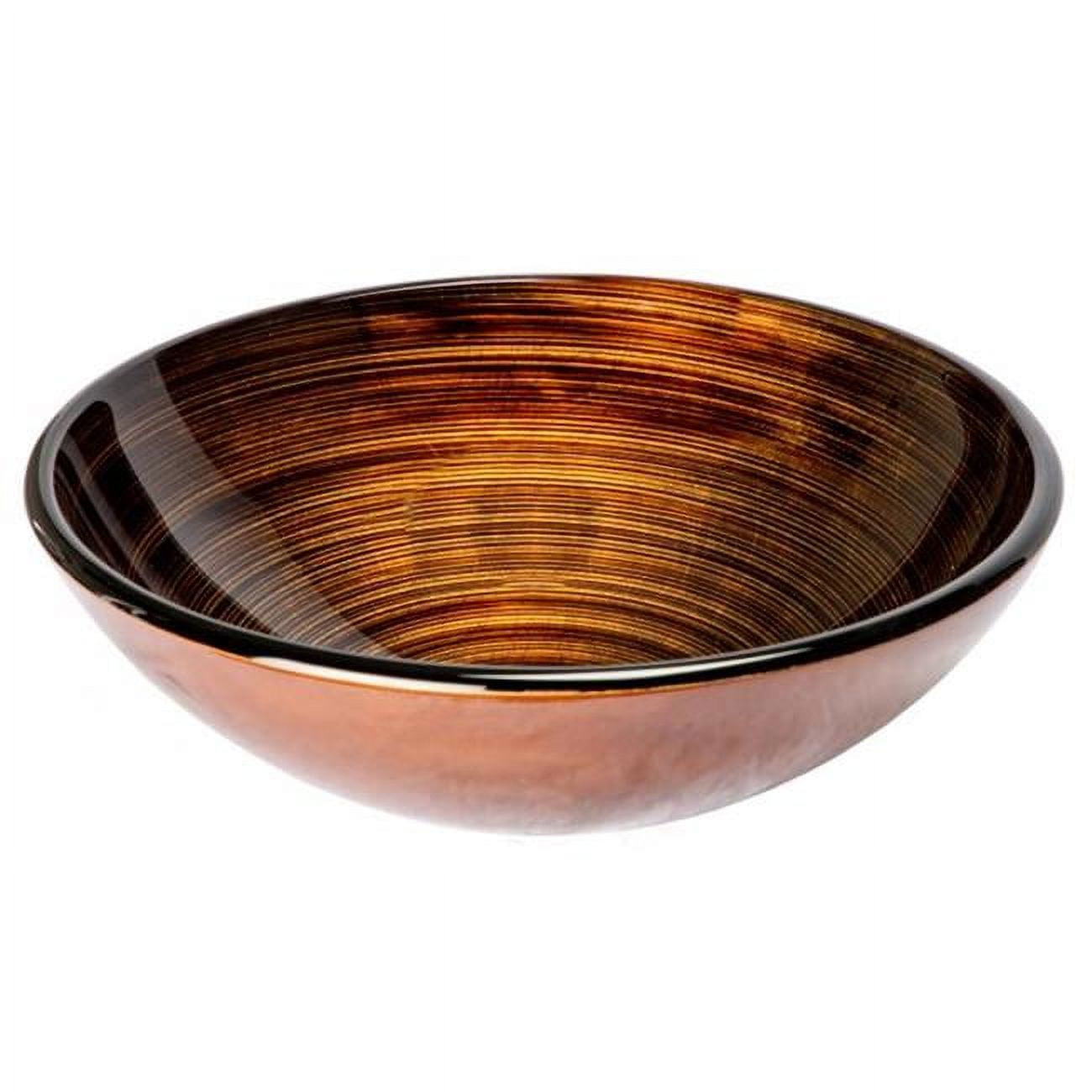 Eden Brown and Gold Glass Above-Counter Vessel Sink