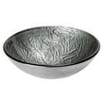 thumbnail image 1 of Eden Bath EB-GS77 5.75 in. Embossed Round Glass Vessel Sink, Silver, 1 of 8