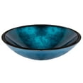 thumbnail image 1 of Eden Bath EB-GS84 18.75 x 15.375 x 5 in. Oval Foil Glass Vessel Sink, Turquoise Blue, 1 of 19