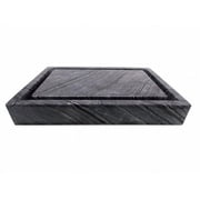 Eden Bath EB-S006WB-P Rectangular Infinity Pool Sink - Wooden Black Marble