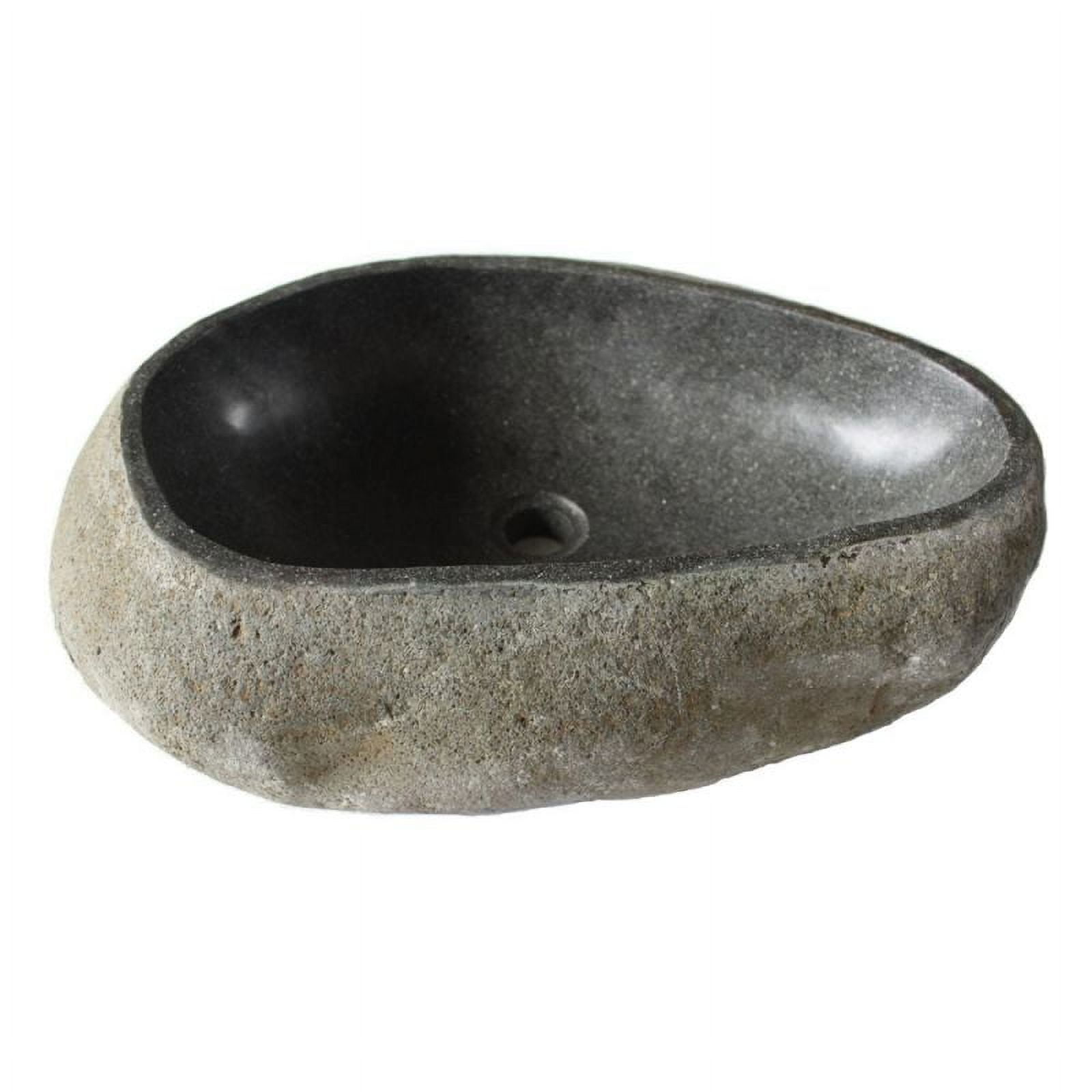 Natural River Rock Polished Stone Vessel Sink