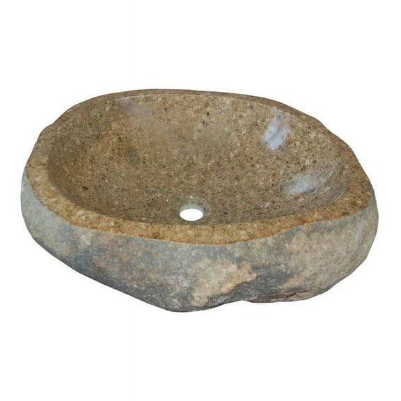 Eden Bath EB_S019RR-P Stone Vessel Sink, Natural