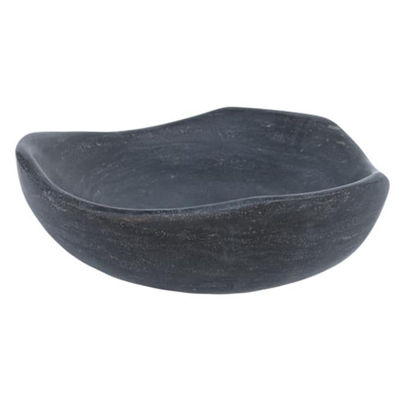Eden Bath EB_S032BL-H Above Counter Black Limestone Freeform Vessel Sink