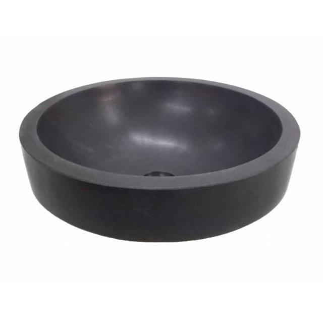 Eden Bath EB-S034LS-H Semi Recessed Lava Stone Vessel Sink with Apron
