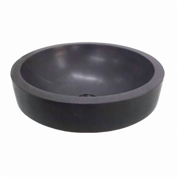 Eden Bath EB-S034LS-H Semi Recessed Lava Stone Vessel Sink with Apron