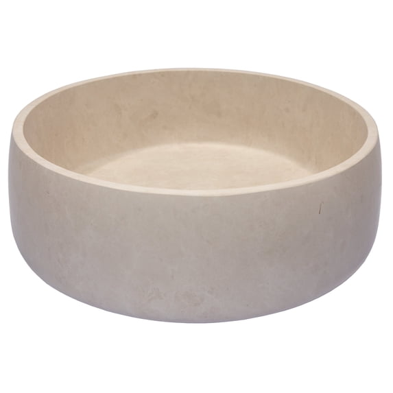 Eden Bath EB-S057NB-H 5.75 x 16 in. Rounded Vessel Sink, Beige Marble