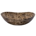 thumbnail image 1 of Eden Bath EB-S060DE-P 19.7 x 13 x 5.9 in. Polished Emperador Marble Stone Canoe Sink, Dark, 1 of 12