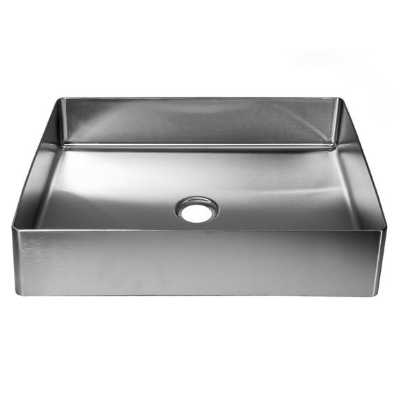Eden Bath EB-SS002SV 18.9 x 14.6 in. Rectangular Stainless Steel Vessel Sink with Drain in Silver