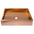 thumbnail image 1 of Eden Bath EB_SS004RG Rectangular 18.7 x 15.75-in Vessel Sink w/ Rim in Rose Gold, 1 of 7