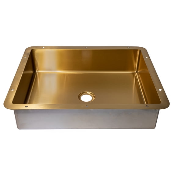 Eden Bath EB_SS051GD Rectangular 18.63 x 14.37-in Stainless Undermount Sink Gold