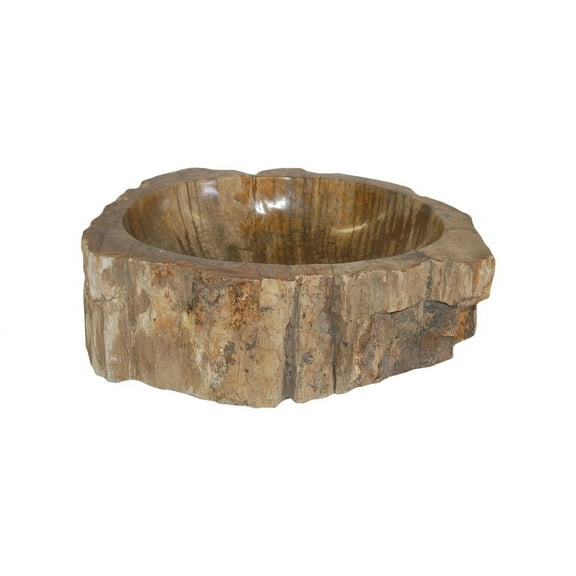 Eden Bath Natural Stone Petrified Wood Specialty Vessel Bathroom Sink