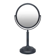 Eden Bath Round Two Sided 5X Black Framed Freestanding Makeup / Shaving Mirror