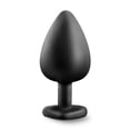 thumbnail image 1 of Eden Bling Black Plug with Heart Base, Black, 1 of 5