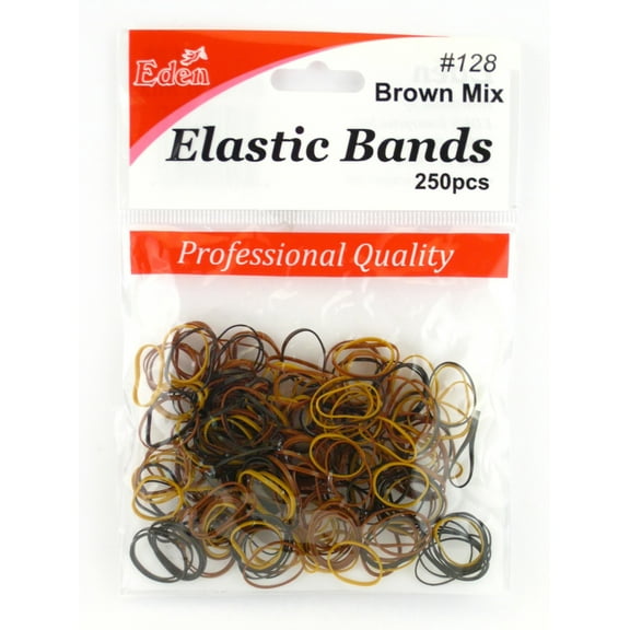 Eden Brown Polyband Ponytail Holders - 250 Pcs.