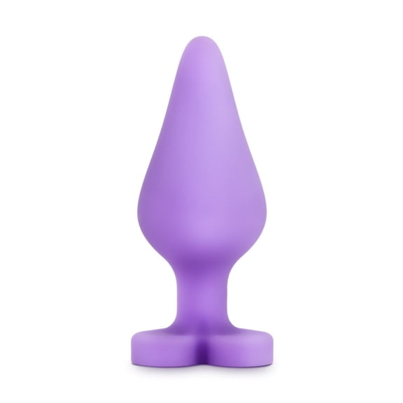 Eden | Candy Heart Shaped Silicone Plug  Purple  4.25 Inch