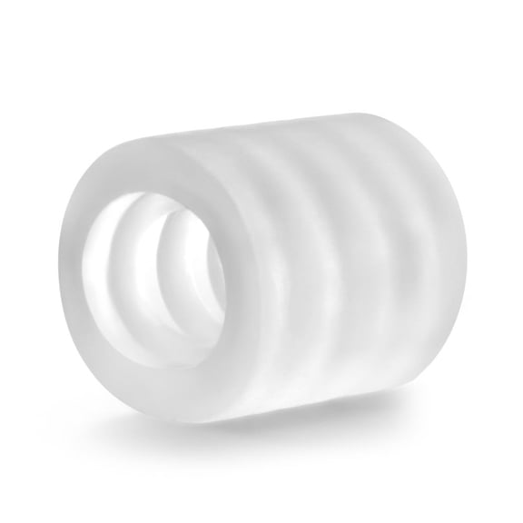 Eden Compact Textured Stroker Sleeve, Glow in the Dark, Clear