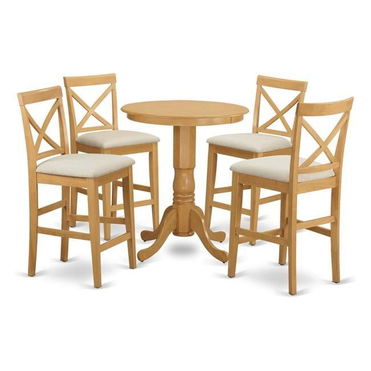 Eden Counter Height Pub Table & 4 Chairs, Oak