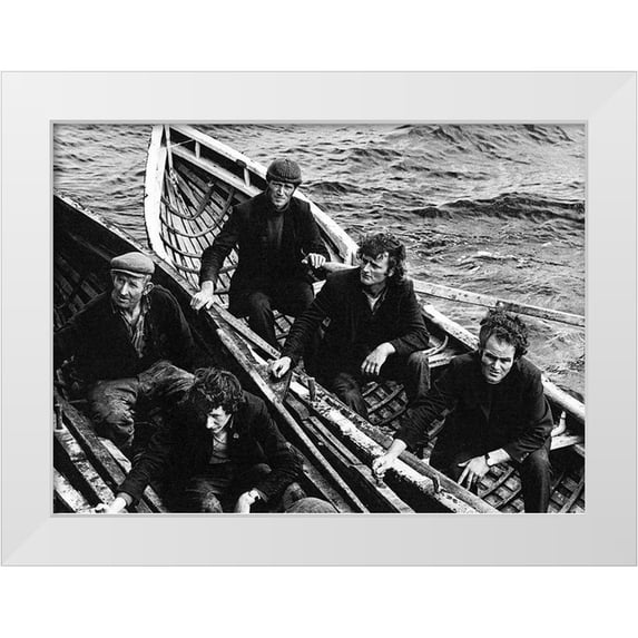 Eden-Drummond, Jonathan 18x14 White Modern Wood Framed Museum Art Print Titled - Aran Islands Fishermen