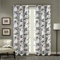 thumbnail image 1 of Eden Floral Room Darkening Window Curtain Panel Silver, 1 of 5