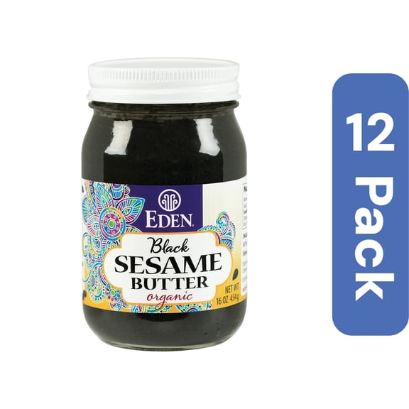 Eden Foods Black Roasted Sesame Butter 16 oz (Pack of 12)