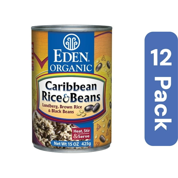 Eden Foods Caribbean Black Rice & Beans 15 oz (Pack of 12)
