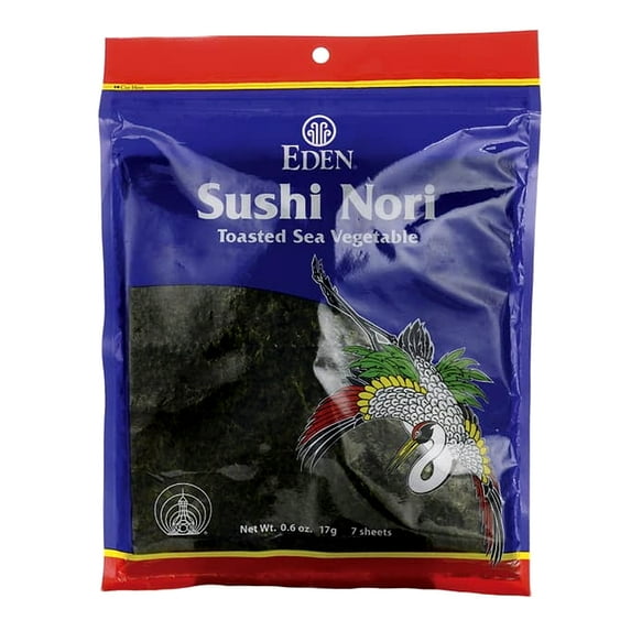 Eden Foods Sushi Nori, Toasted Sea Vegetable, 0.6oz