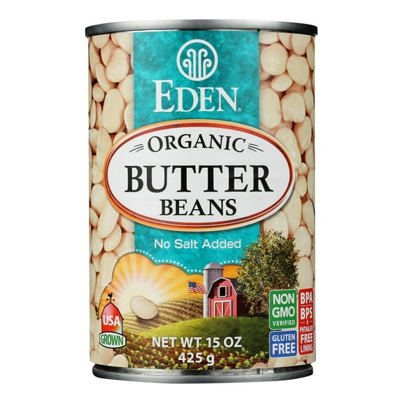 Eden Foods Organic Butter Beans Low Fat 15 oz