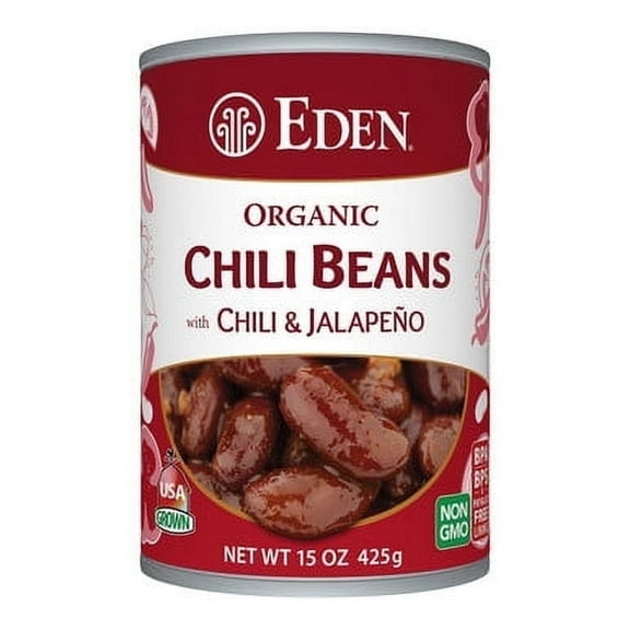 Eden Foods Organic Chili Beans Chili and Jalapeno -15 oz Pack of 3