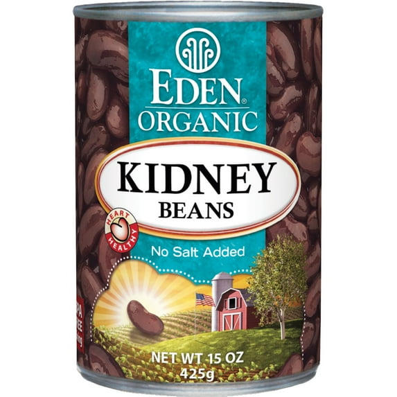 Eden Foods Organic Dark Red Kidney Beans 15 oz Cans - Pack of 12
