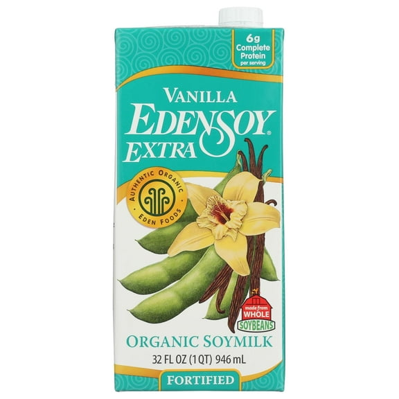 Eden Foods Organic EdenSoy Extra Soy Milk Vanilla- 32 fl oz Pack of 3