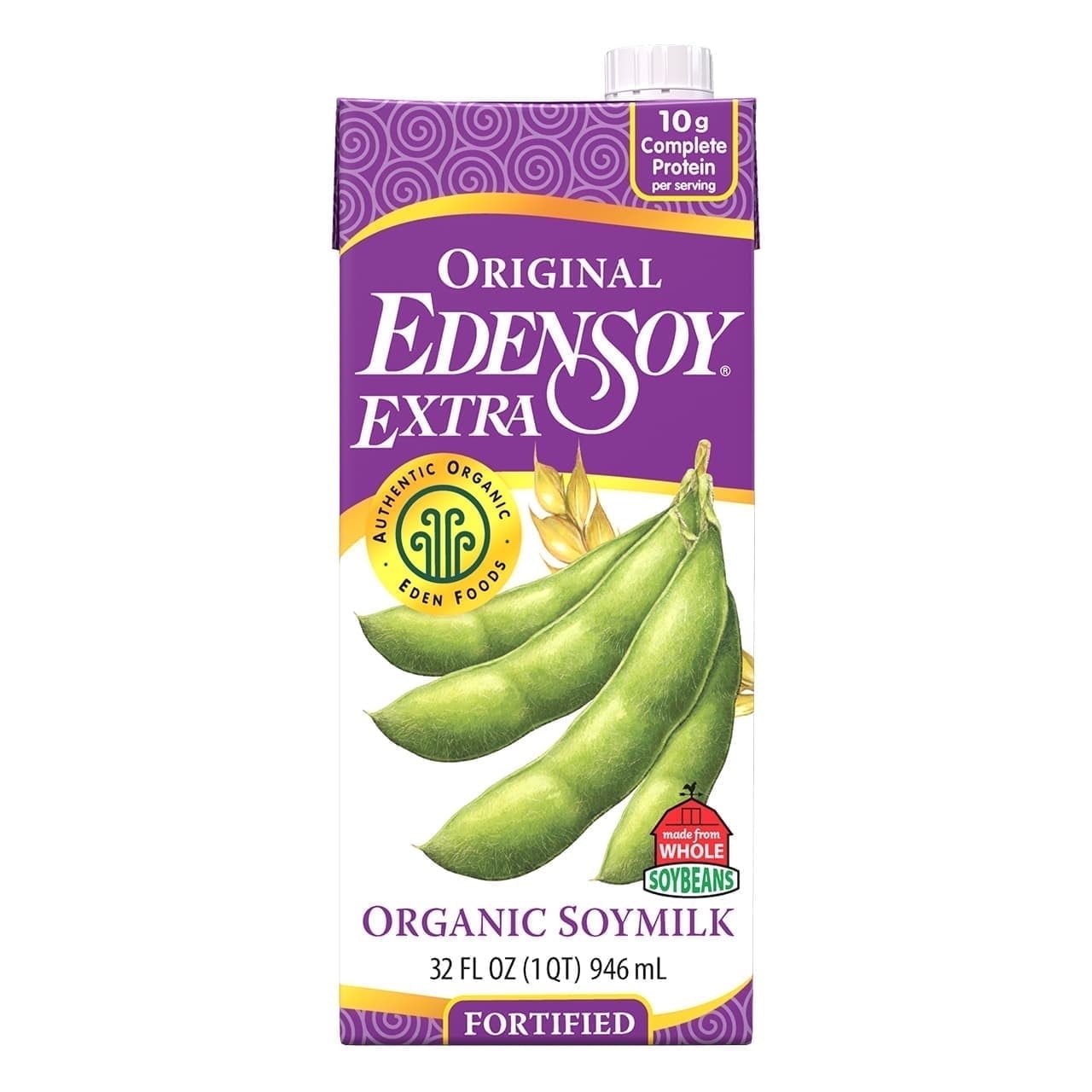 Eden Foods Organic EdenSoy Extra Soymilk Dairy Free Original 32 fl oz Pack of 4