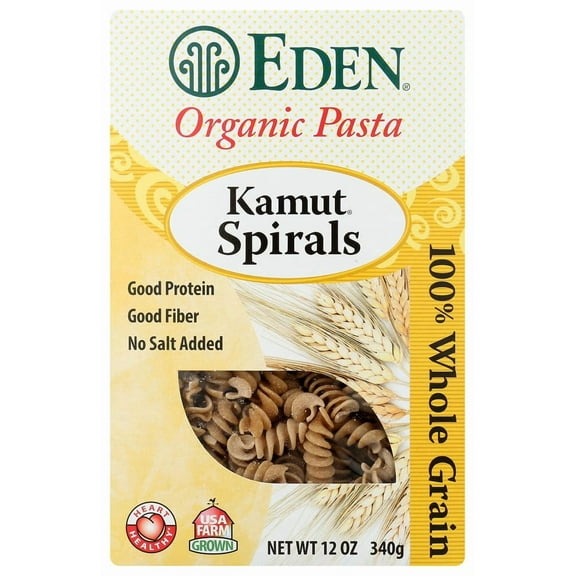 Eden Foods, Organic Pasta, Kamut Spirals, 12 oz Pack of 4