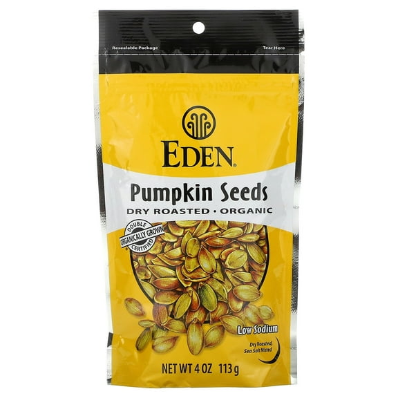 Eden Foods, Organic, Pumpkin Seeds, Dry Roasted, 4 oz Pack of 3
