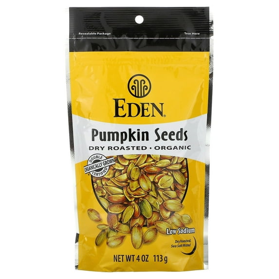 Eden Foods, Organic, Pumpkin Seeds, Dry Roasted, 4 oz Pack of 3