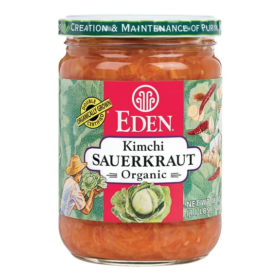 Eden Foods Organic Sauerkraut Kimchi 18 oz. Pack of 2