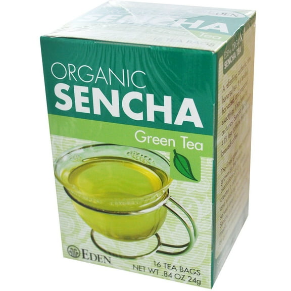 Eden Foods, Organic, Sencha Green Tea, 16 Tea Bags, .84 oz Pack of 3