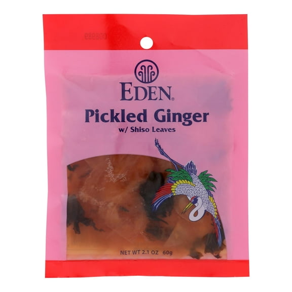 Eden Foods Pickled Ginger With Shiso Leaves, 2.1 Oz