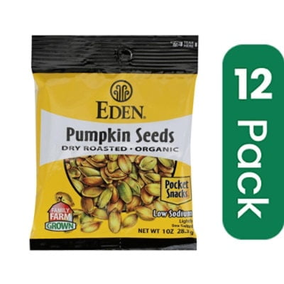 Eden Foods Pocket Snack Pumpkin Seed Roasted 1 oz (Pack of 36)