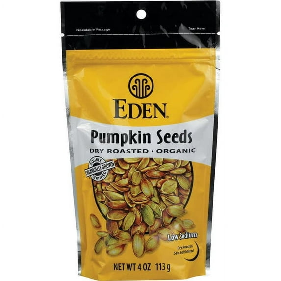 Eden Foods Pumpkin Seeds, Dry Roasted, 4 Oz